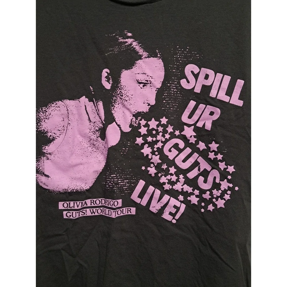 Olivia Rodrigo Spill UR Guts Tour T Shirt. Short Sleeve-size Large.‎ I Would Say